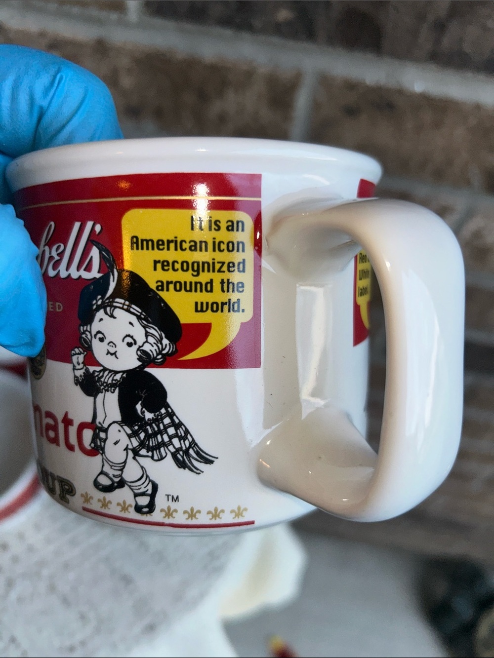 Campbell's Red & White  Soup Stackable Mugs Lot Set of 6 with 2 styles 98 and 99 - Picture 8 of 10